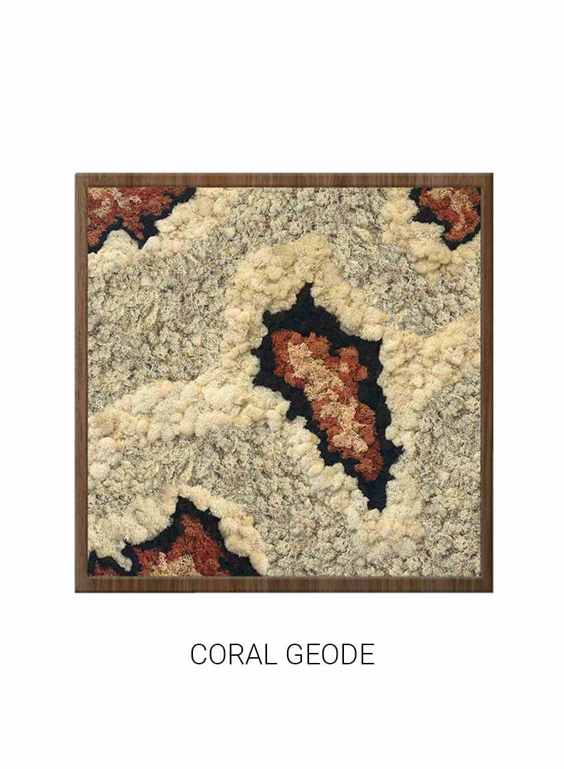 
                  
                    Coral Geode | Square Moss Art
                  
                