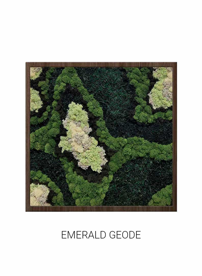 
                  
                    Emerald Geode | Square Moss Art
                  
                